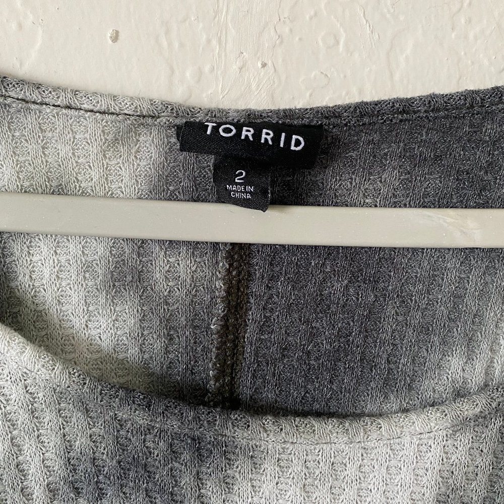 Torrid Womens Sweater Tie Dye Waffle Knit Plus Size 2 Scoop Neck Long Sleeve - Picture 11 of 14